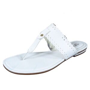 Eurosoft Women Thong Sandal Size 8 Casual Summer Comfort White Synthetic